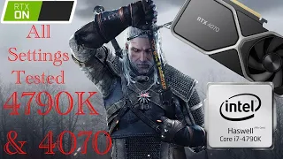 The Witcher 3 - 4790K & RTX 4070. 1080p, 1440p & 4K. All Settings Tested. Ray Tracing Max. Benchmark