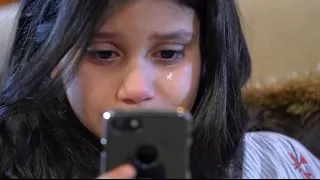 بنت تبجي على ابوها بسبب المشاكل العائليه أوووف توجع 💔 😭 (مي ونور)