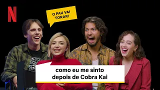 Elenco de Cobra Kai se diverte com brasileiros reagindo à 5ª temporada | Netflix Brasil