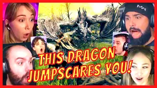 GAMERS Get JUMPSCARED by FLYING DRAGON AGHEEL BOSS FIGHT REACTIONS - ELDEN RING BOSS FIGHT REACTIONS