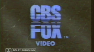 Media Home Entertainment and CBS Fox Video intro ident (1991)