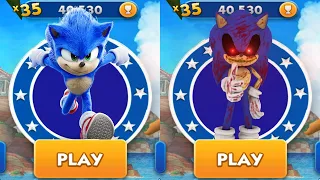 Sonic Dash vs Sonic EXE - Movie Sonic vs All Bosses Zazz Eggman - All 68 Characters