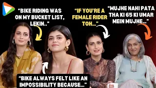 Meet Bollywood’s New Biker Gang! Ratna P, Fatima S, Dia M &  Sanjana S | Dhak Dhak
