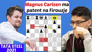 SZACHY 292# Magnus Carlsen - Firouzja Alireza, TATA STEEL 2021, debiut szachowy gambit hetmański