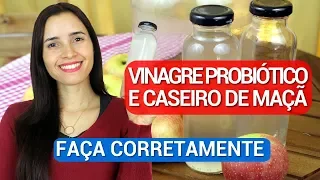 VINAGRE DE MAÇÃ PROBIÓTICO feito com casca de maçã | FAÇA CORRETAMENTE