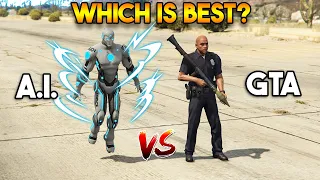 GTA 5 COP VS GTA RP AI COP (WHICH IS BEST IN GTA 5 RP?)