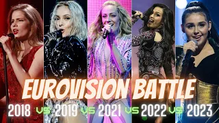 Eurovision Battle - 2018 vs 2019 vs 2021 vs 2022 vs 2023