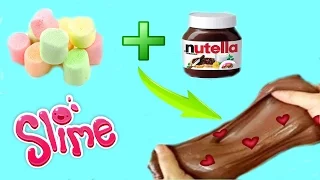 DIY NUTELLA SLIME СЪЕДОБНЫЙ ЛИЗУН из НУТЕЛЛЫ и МАРШМЕЛОУ