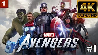 4K Marvel's Avengers gameplay Прохождение Часть 1 Начало 🔴