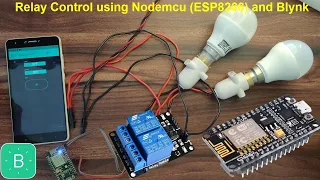 Home Automation using Nodemcu and Blynk app | Blynk Nodemcu ESP8266 relay Control