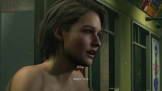 Resident Evil 3 Remake Story mode (NIGHTMARE MODE) Jill completely Naked , Carlos Replaced(Part 1)