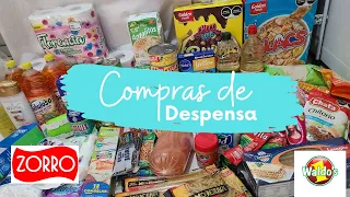 TAG DEL SUPERMERCADO Compra de despensa en el Zorro Abarrotero/Waldos/ Waltmar ¿CUANTO GASTE?