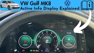 VW Tutorial - Golf MK8 Active Info Display / Digital Dashboard - Function Explained