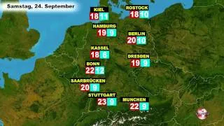 Das Wetter in Deutschland 24. und 25.  septembre