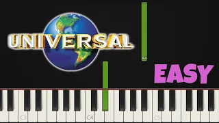 Universal Studios Intro│EASY Piano Tutorial│RIGHT HAND 🤚