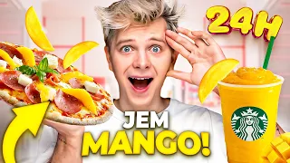 CAŁY DZIEŃ JEM TYLKO JEDZENIE O SMAKU MANGO 😱 *24h challenge* | Dominik Rupiński