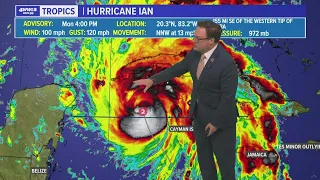 Monday evening tropical update: Hurricane Ian getting stronger