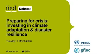 Preparing for crisis: investing in climate adaptation and disaster resilience