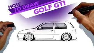 Volkswagen Golf GTI - How to draw