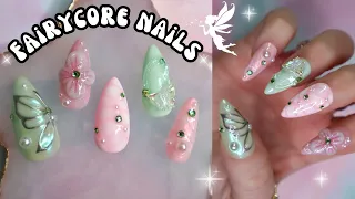fairycore nails🧚🏼‍♀️✨| make a press on set with me