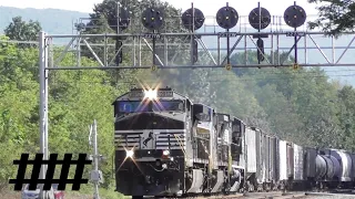 NS in Fostoria, PA Before PRR Signals Were Removed, Norfolk Southern Train Signal Bridge Summer 2018