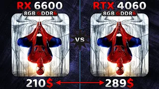 RX 6600 vs RTX 4060 in 1080P, 1440P & DLSS 3 | 10 Games Tested🔥 | Biggest Comparison !