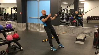 TRX single arm row to rotation