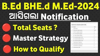 BED BHED MED Entrance 2024 NOTIFICATION RELEASED