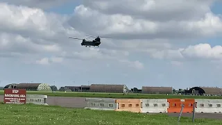 Chinook coming into land raf coningsby