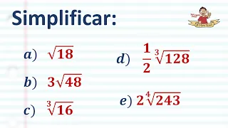 Simplificar radicales. Explicación a detalle