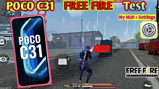 Poco C31 Free Fire Gaming + Battery Drain + Heating Test || Poco C31 Free Fire Gameplay || One tap..