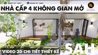 The most beautiful OPEN space level 4 house design I've ever seen ! Best Tropical tiny house design