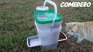 Dispensador de Comida y Agua Casero para Mascotas / Comedero Automático y Portátil / Como se Hace