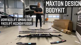 Audi A6 4g Maxton Design Bodykit Anpassung von Facelift Diffusor auf Vor Facelift