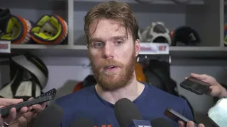 Connor McDavid speaks to the media after Friday's Game 5 victory / 31.05.2024