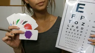 ASMR-Eye Exam Triggers (Follow The Light, Eye Chart, Colour Test)