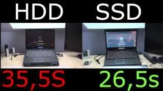 Alienware m14x r1 SSD vs HDD booting comparison