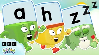 📚🐛 Let's Run an Alphabet Marathon! 🏃 | Learn Letters and Words | Alphablocks