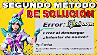 SEGUNDO MÉTODO DE SOLUCIÓN SOBRE EL ERROR DE SIGMAX / TUTORIAL 🙂.