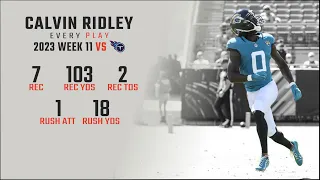 Calvin Ridley Week 11 | Every Target, Catch, and Run vs Tennessee Titans | 2023 NFL Highlights