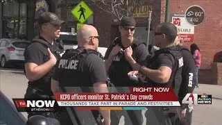 KCPD officers monitor St. Patrick’s Day crowds