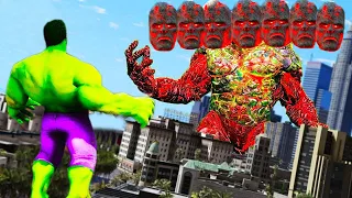 3 Head LAVA TITAN Vs HULK 😱 💀 IN GTA 5 | GTA5 AVENGERS