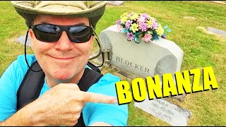 FAMOUS GRAVES-Visiting The Cast Of Bonanza-DAN BLOCKER, MICHAEL LANDON & LORNE GREEN