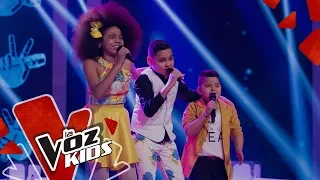 Alexandra, Camilo y Chucho sings Los caminos de la vida - Battles | The Voice Kids Colombia 2019