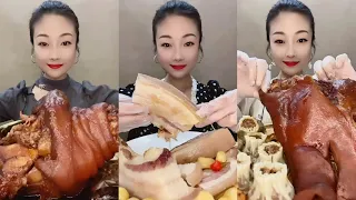 Asmr Chinese Food Mukbang Chinese Pork Belly | 매운돼지갈비 먹방,통삼겹살찜 먹방 |중국먹방/고기먹방/돼지머리/오리발 중국간식| 중국음식 맛있는