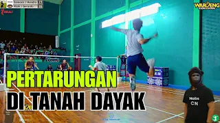 Kakinya Cepat Banget ! Beradu Smash di Tarung Bebas Badminton Kalimantan. Nice Camera Angle Nabs CN