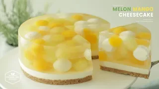 No oven!  No-Bake Melon Mango Cheesecake Recipe: Melon Mango Cheese Cake | Cooking tree