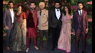 Indian Cricketers At Virat And Anushka's Reception In Mumbai