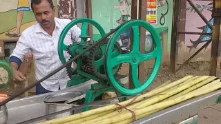 Fresh Sugarcane Juice Making | Ganne ka Juice | Indian Street food