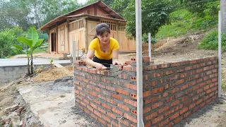 Technique Building Water Tank With Red Brick And Cement, BUILD LOG CABIN - My Bushcraft / Nhất